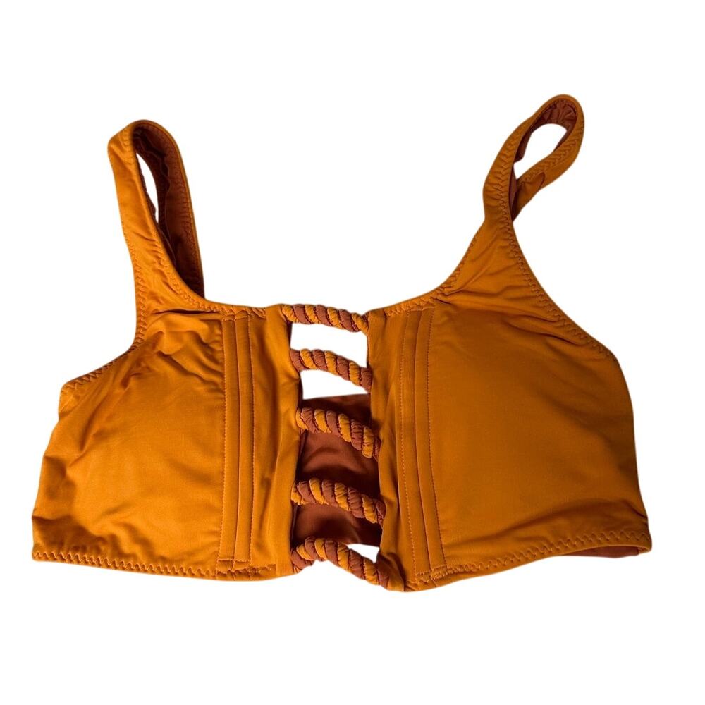 Clube Bossa Orange/Brown Bikini Top Women's Size S